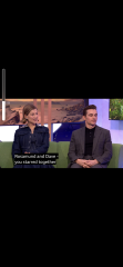 Rosamund pikes outfit on The One Show today (2/3/26)