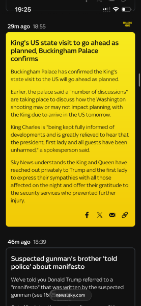 abc already reporting Palace holding talks over plans for King's US visit after DC shooting - is this the get out of jail card?