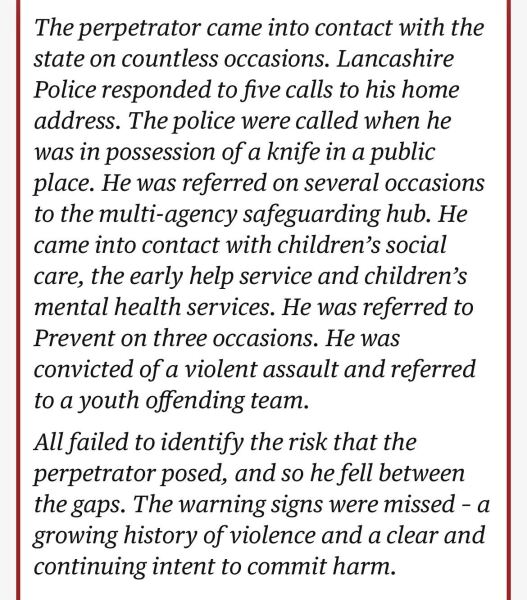 Southport report lays bare the failures of authorities - and the attacker's parents