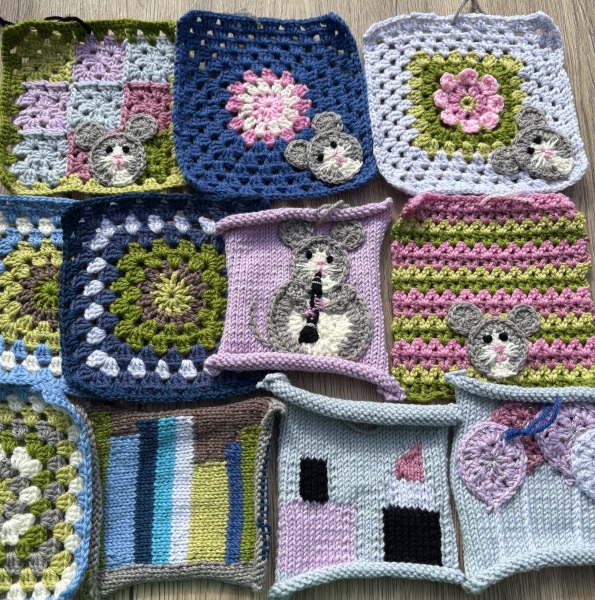 Part 2. Our blanket making for lovely waffle heads into its final stages.