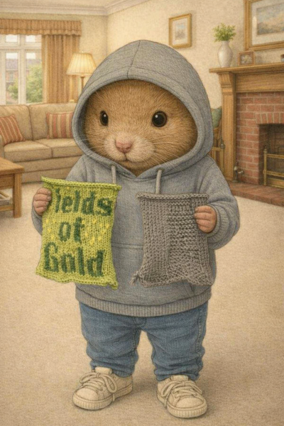 Part 2. Our blanket making for lovely waffle heads into its final stages.