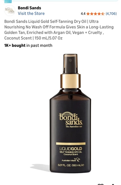 Bondi Sands dry oil self tan