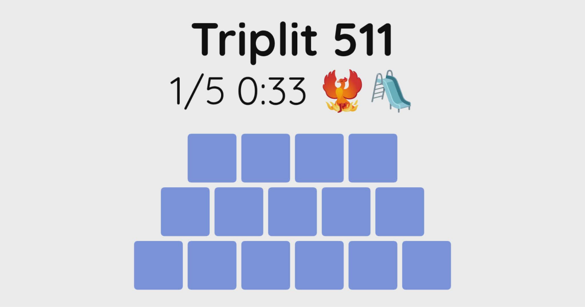 Yet another new word game - let me introduce you to Triplit!