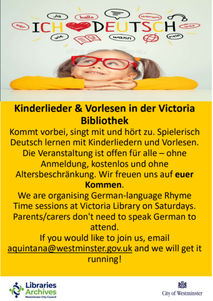 Free German baby/toddler singing group in Westminster