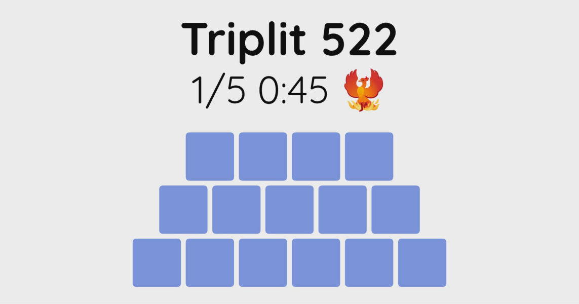Yet another new word game - let me introduce you to Triplit!
