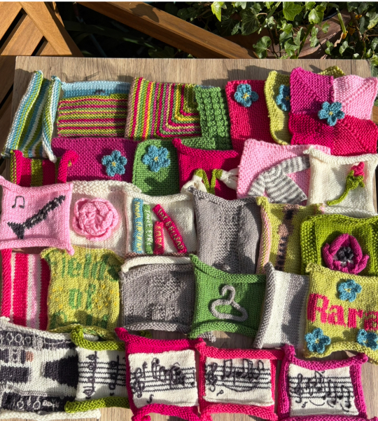 Part 2. Our blanket making for lovely waffle heads into its final stages.