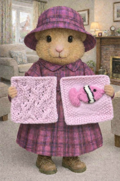 Part 2. Our blanket making for lovely waffle heads into its final stages.