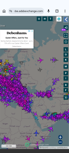 Storm Dave - Flightradar - especially Leeds Bradford.