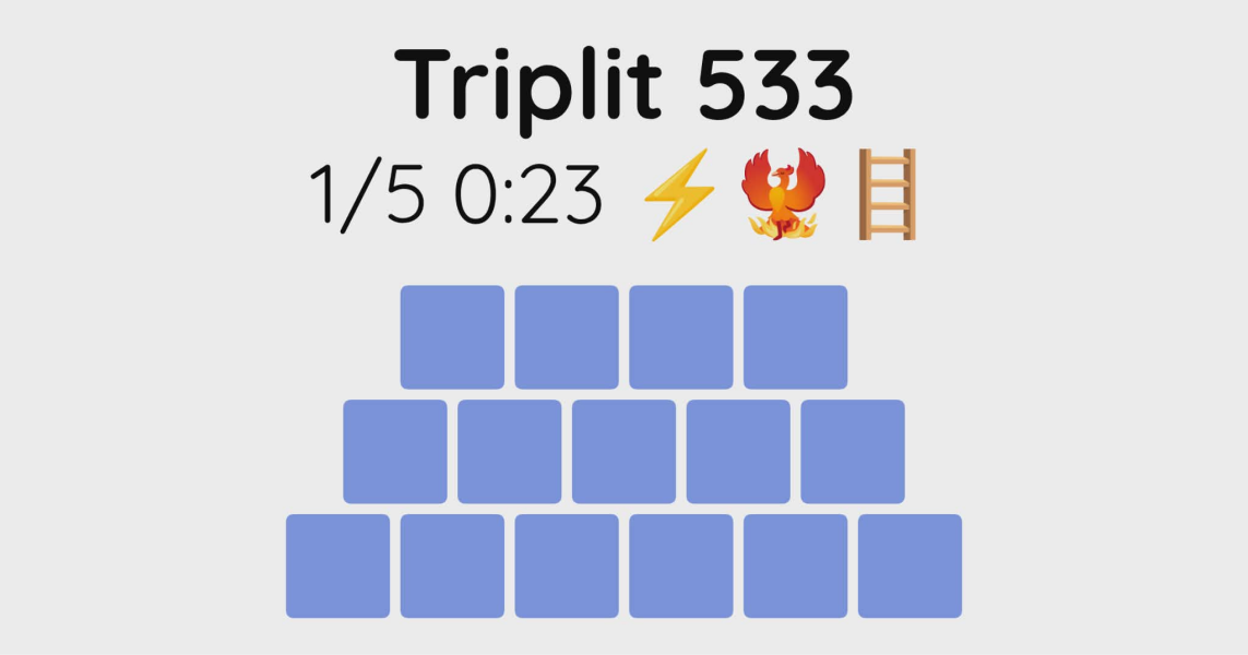 Yet another new word game - let me introduce you to Triplit!