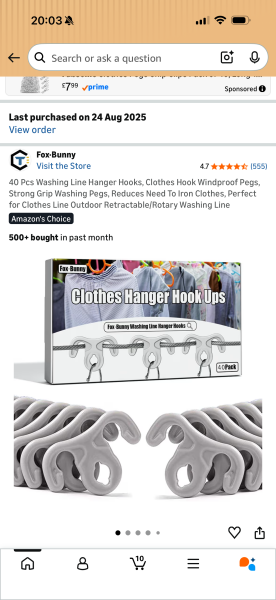 Keeping washing on the line