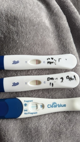 Faint positives on Boots tests but negative Clearblue before period due