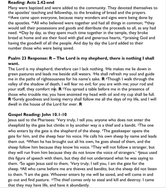 Sharing Sunday services