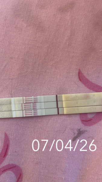 Could these faint test lines be positive after coming off Depo?