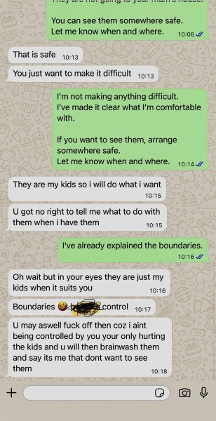 Should I formalise safe contact arrangements with my children's dad?