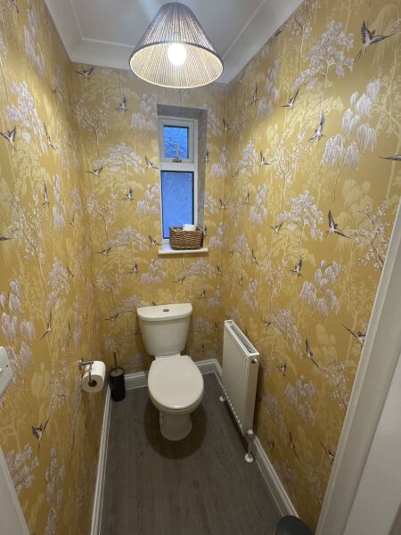 To ask to see your downstairs toilet wallpaper?