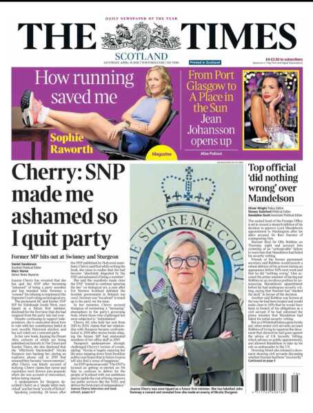 Joanne cherry writes explosive tell all on the SNP