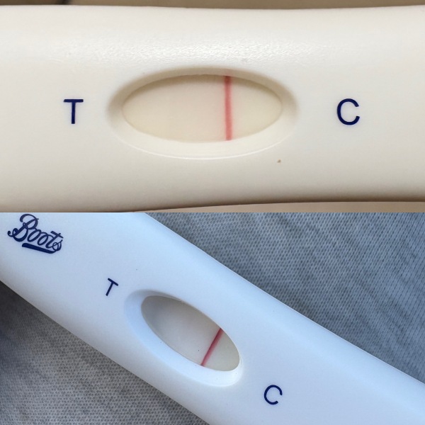 Conception test line looks unusual, could it be in the wrong place?