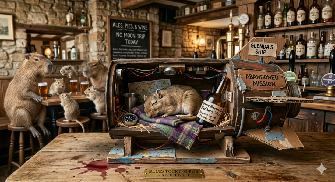 The Bluestocking: To the moon and back gerbil style.