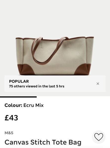 shopper bag M and S