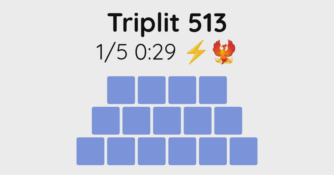 Yet another new word game - let me introduce you to Triplit!