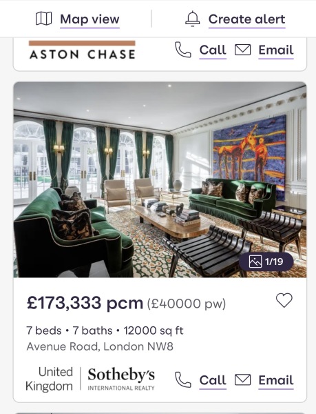 How much is the highest rent within 5 miles of you on Zoopla?