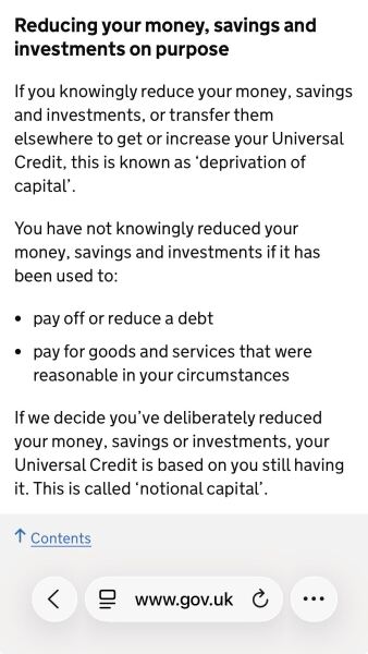 To wonder why the UC savings threshold is £6,000?
