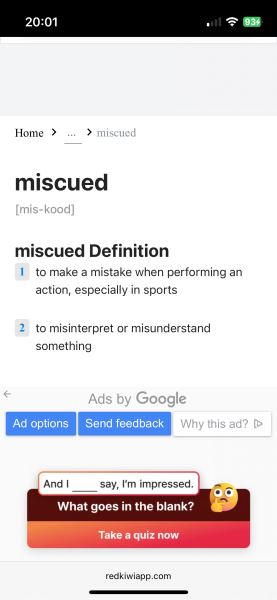 Views on this board being deliberately miscued