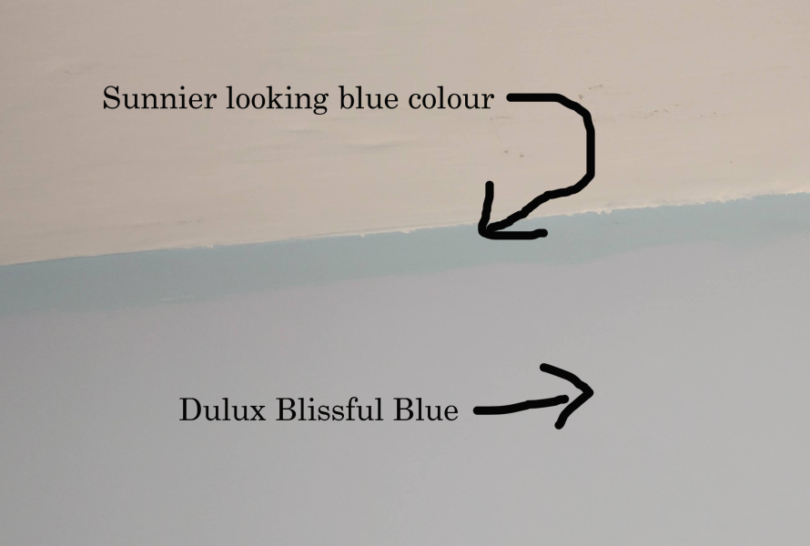 Trying to find a really sunny sky blue colour for bathroom.