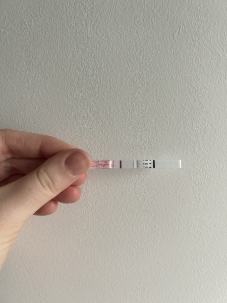 Could this be a faint positive line or an evaporation line?