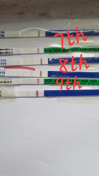 Are these pregnancy test lines too faint to be positive?