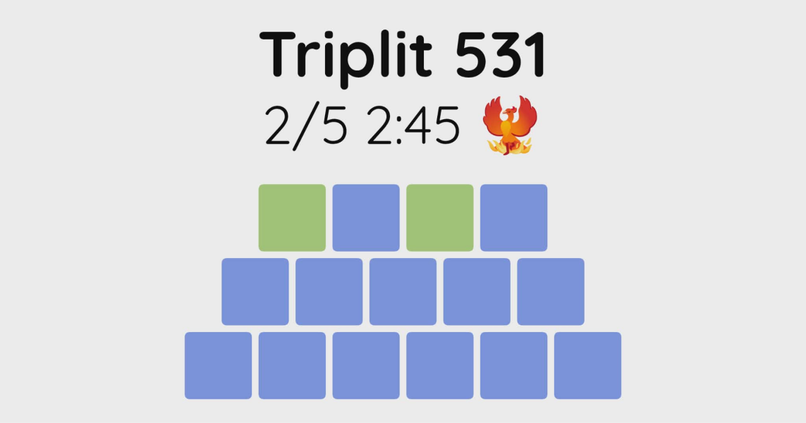 Yet another new word game - let me introduce you to Triplit!