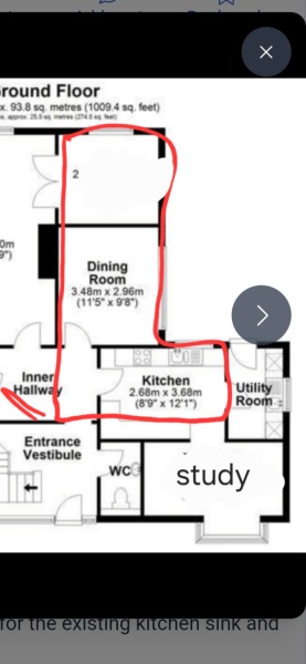 How would you reconfigure this kitchen, breakfast room and dining space?