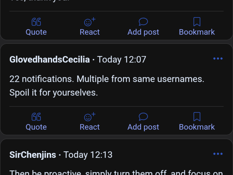 FWR being trolled by a user called AidaP
