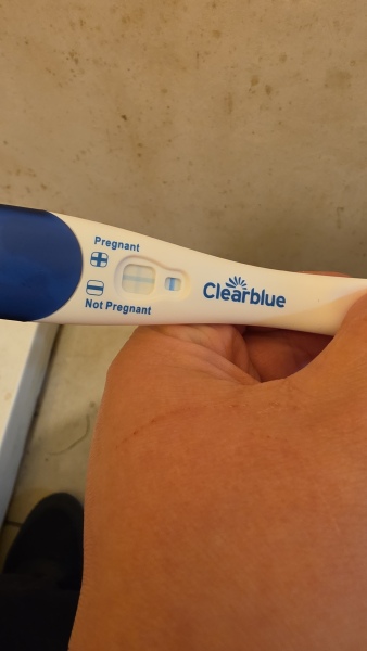 Bleeding at 5 weeks with positive tests after negative hospital dip test