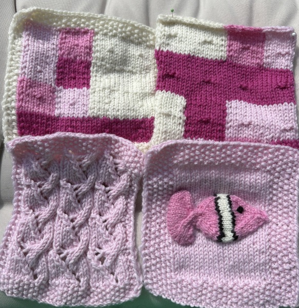 Part 2. Our blanket making for lovely waffle heads into its final stages.