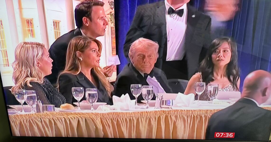 'Trump rushed from White House correspondents' dinner after suspected gunshots heard'