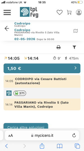 Travel and accommodation advice after a concert at Villa Manin