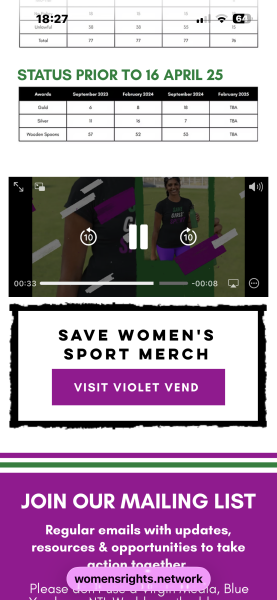 The Women's Sports Union legal action - 9 sports including parkrun