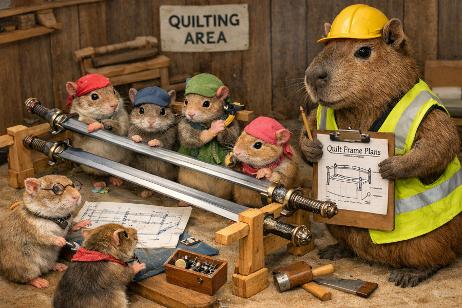 Touchdown at the Newest Bluestocking Inn. Pudding, cups of tea, the vegetable garden coming into its own, and gerbils beautiful gerbils all furry.