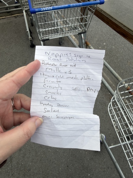 Found a shopping list