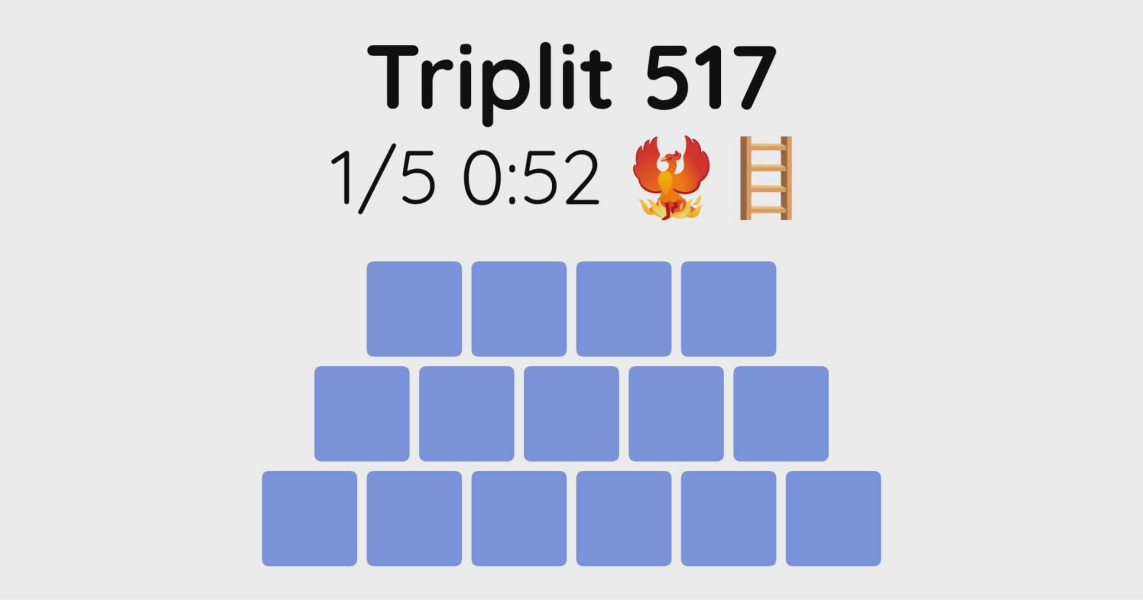Yet another new word game - let me introduce you to Triplit!