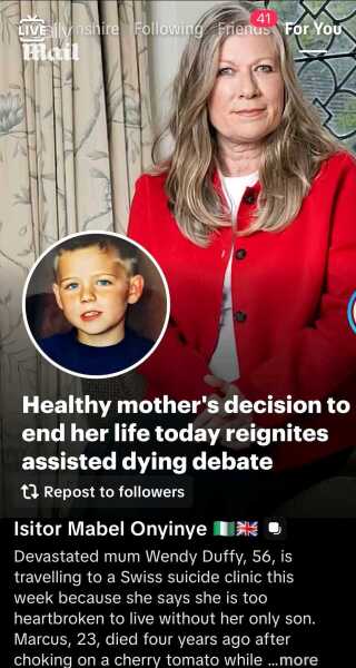 Wendy Duffy heart breaking but understandable