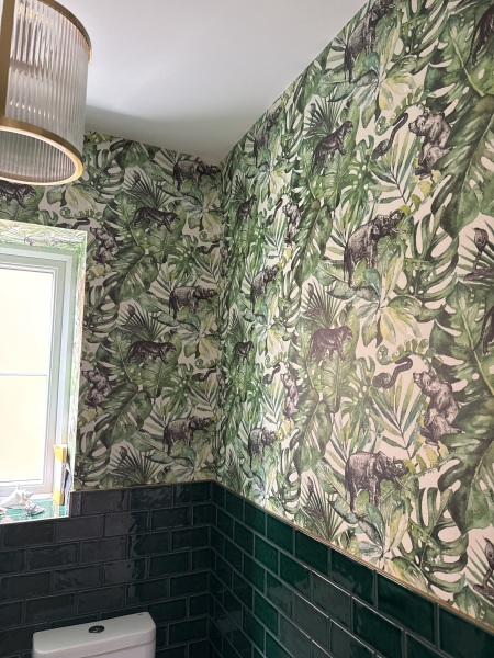 To ask to see your downstairs toilet wallpaper?