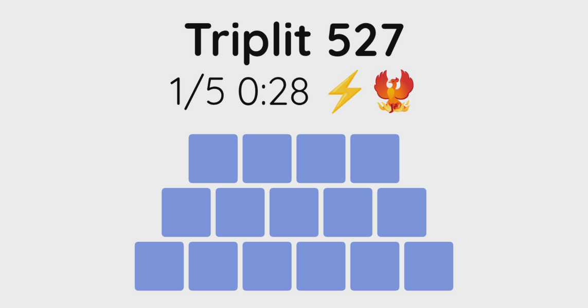 Yet another new word game - let me introduce you to Triplit!