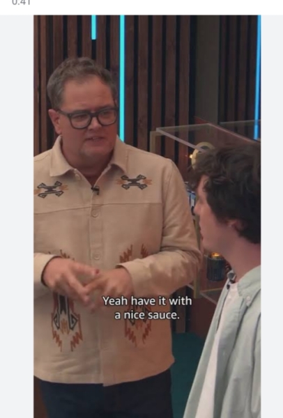 Alan Carr's shirt in last one laughing 2
