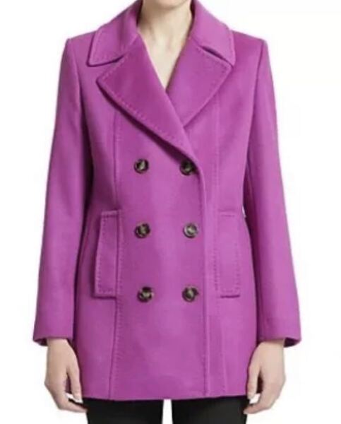 Anyone know where Reeta Chakrabarti's mauve-pink overcoat is from?
