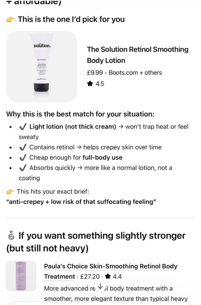 Magic body cream for saggy creepy skin?
