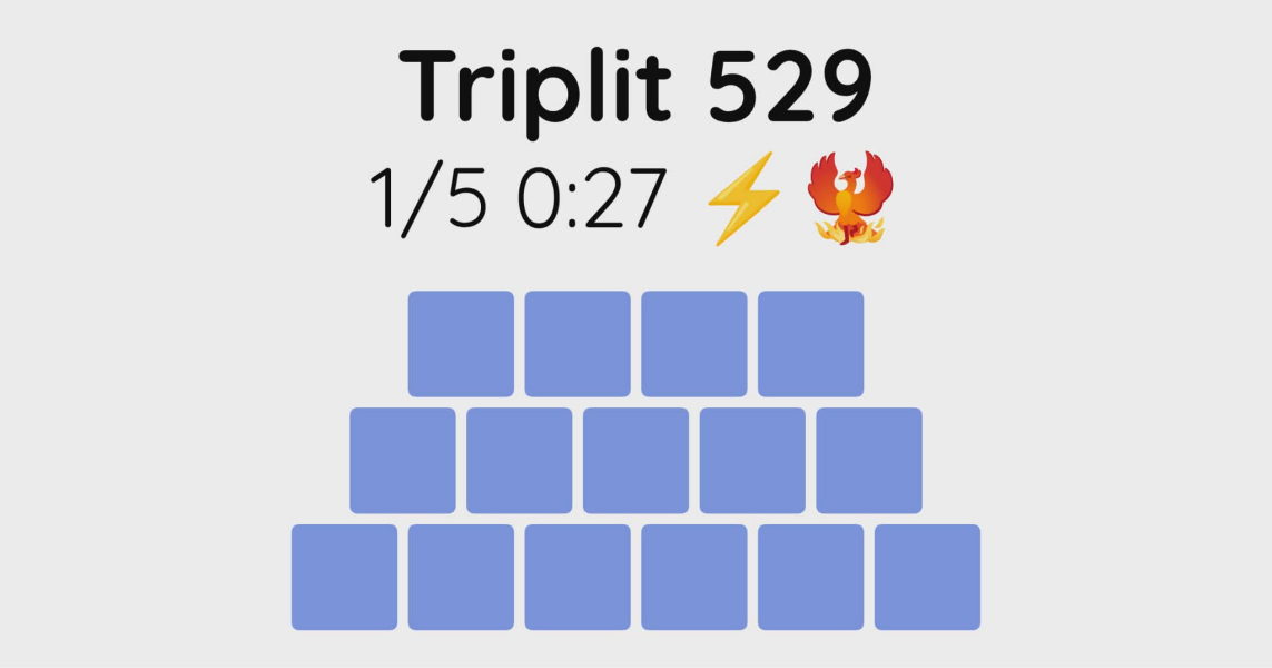 Yet another new word game - let me introduce you to Triplit!