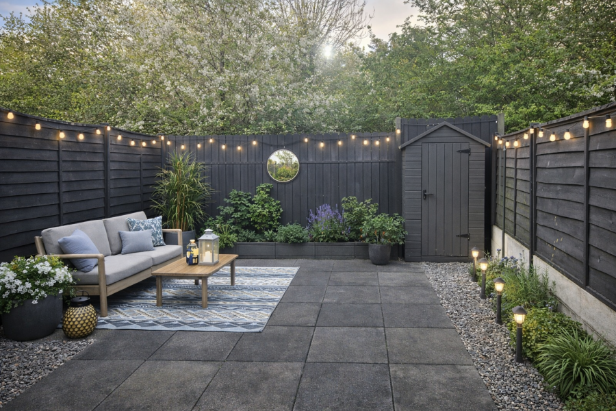 Design ideas for small garden on a 1k budget (pic attached)