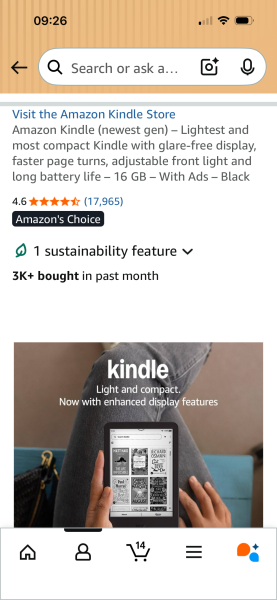 Message from Amazon about my much loved Kindle